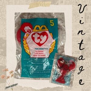 Vintage 1998 Ty Teenie Beanie Baby Pinchers McDonald’s Rare (New in Package)